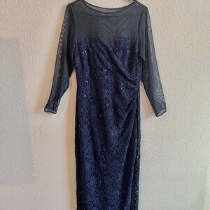 Elegant Navy Blue Maxi Dress